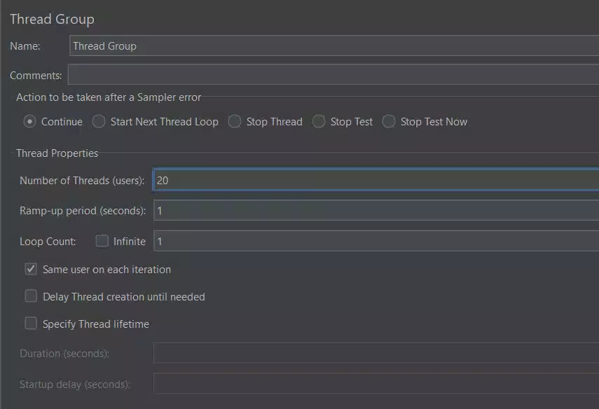 Load testing with JMeter