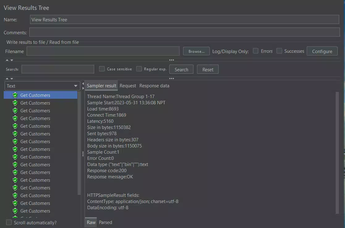 Load testing with JMeter